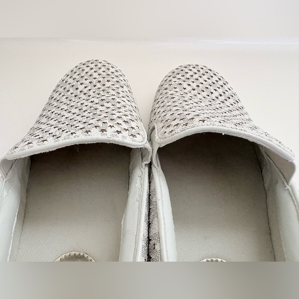 Michael Kors Women's Gold and White Slip-On Sneakers in size 8 - Picture 12 of 16